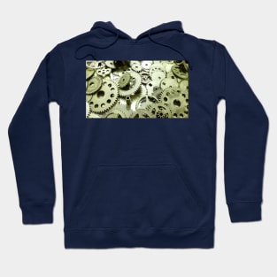 metal, security, technology, abstract,  mechanical, gold, connect, gears, photo, mechanism Hoodie